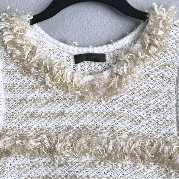 J Crew Sleeveless Striped Shag Fuzzy Sweater - Picture 3 of 5